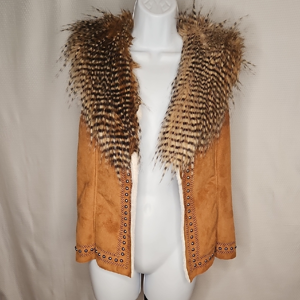 Montana Co. Faux suede Fur Vest